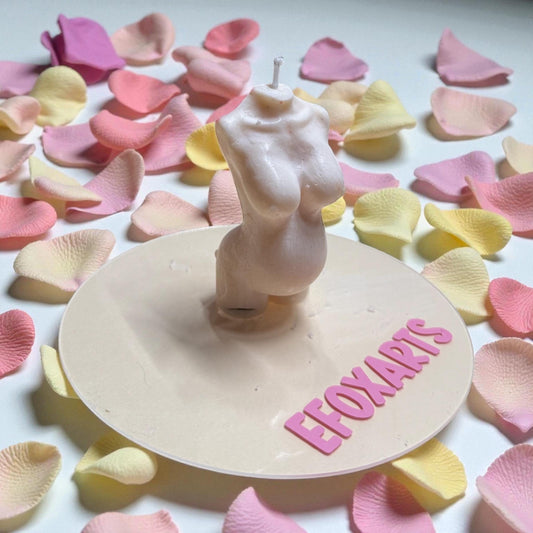 Handmade Pregnant Goddess Candle: Soy Wax Body Sculpture