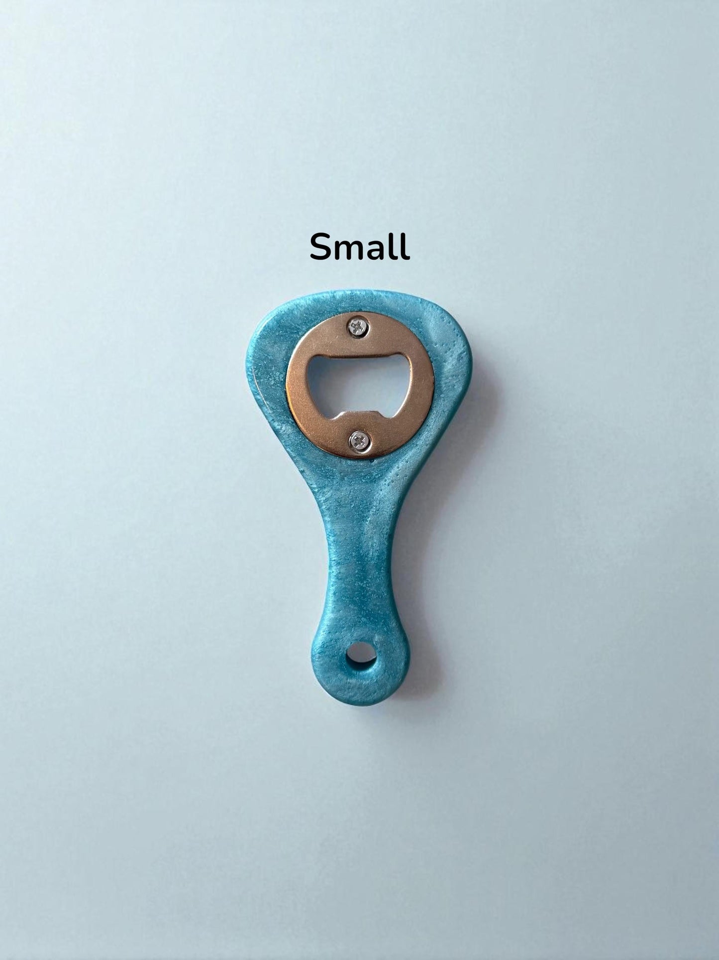 Handmade Resin Bottle Opener – Unique Blue Opener in 3 Fun Shapes