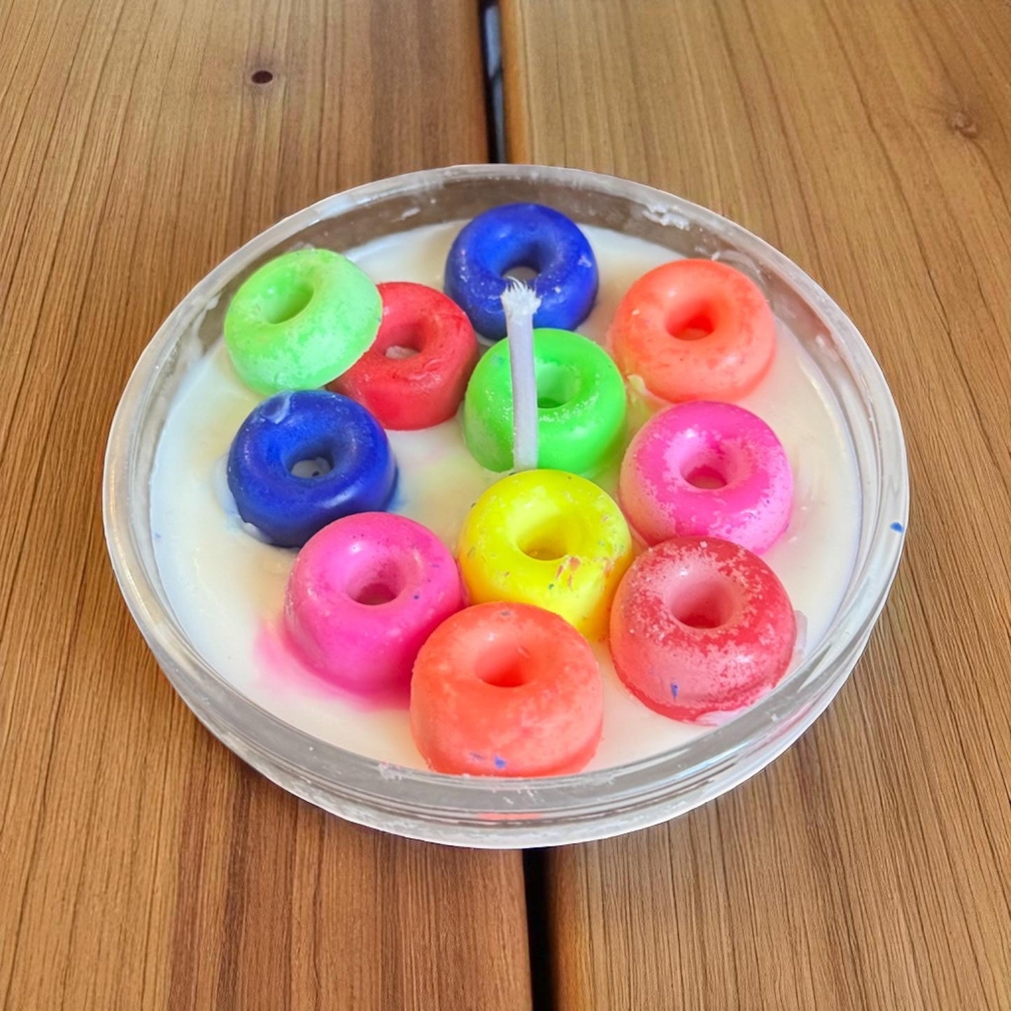 Fruity Pebble Cereal Candle: Handmade Soy Wax Novelty Candle