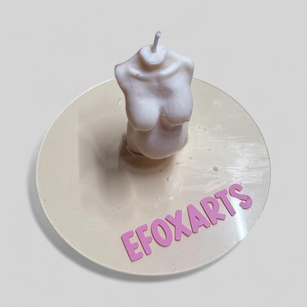 Handmade Pregnant Goddess Candle: Soy Wax Body Sculpture