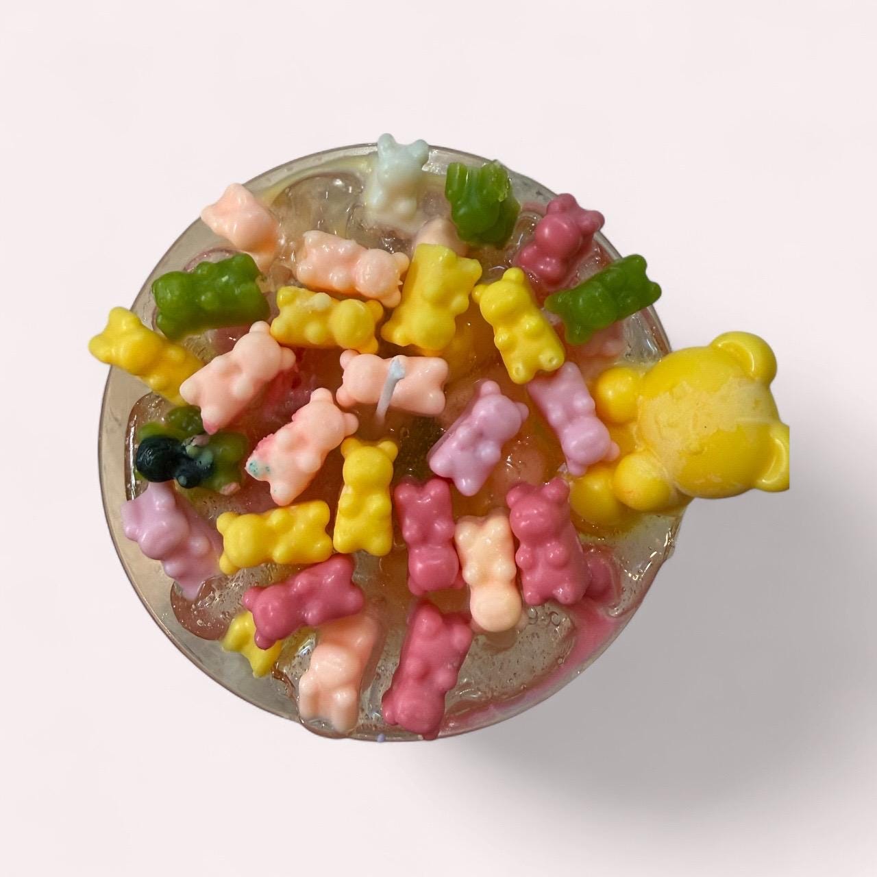Gummy Bear Gel Candle: Handmade Candy Candle in Martini Glass