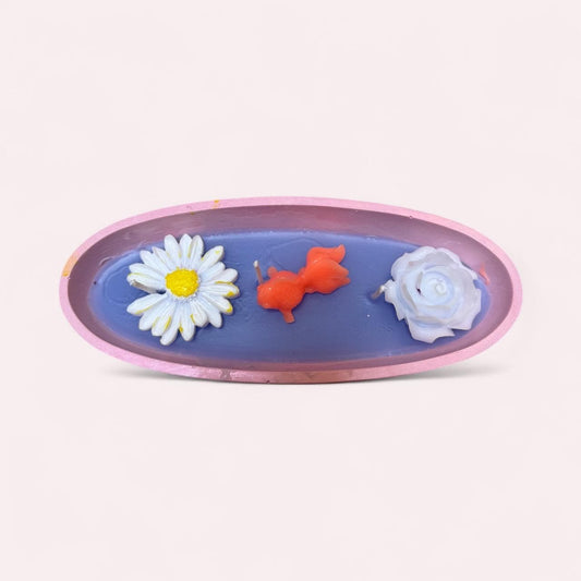 Handmade Goldfish Candle: Winter Air Scented Floral Paraffin Art