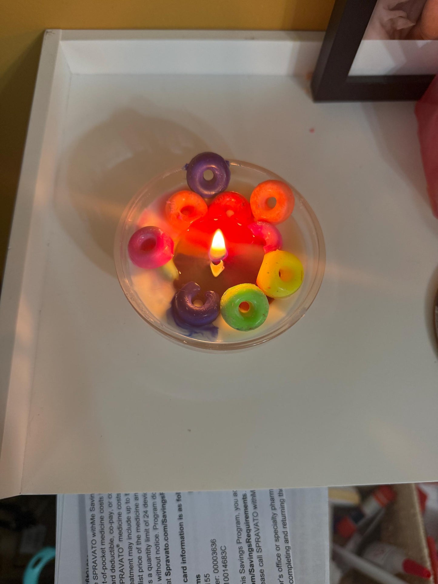 Fruity Pebble Cereal Candle: Handmade Soy Wax Novelty Candle