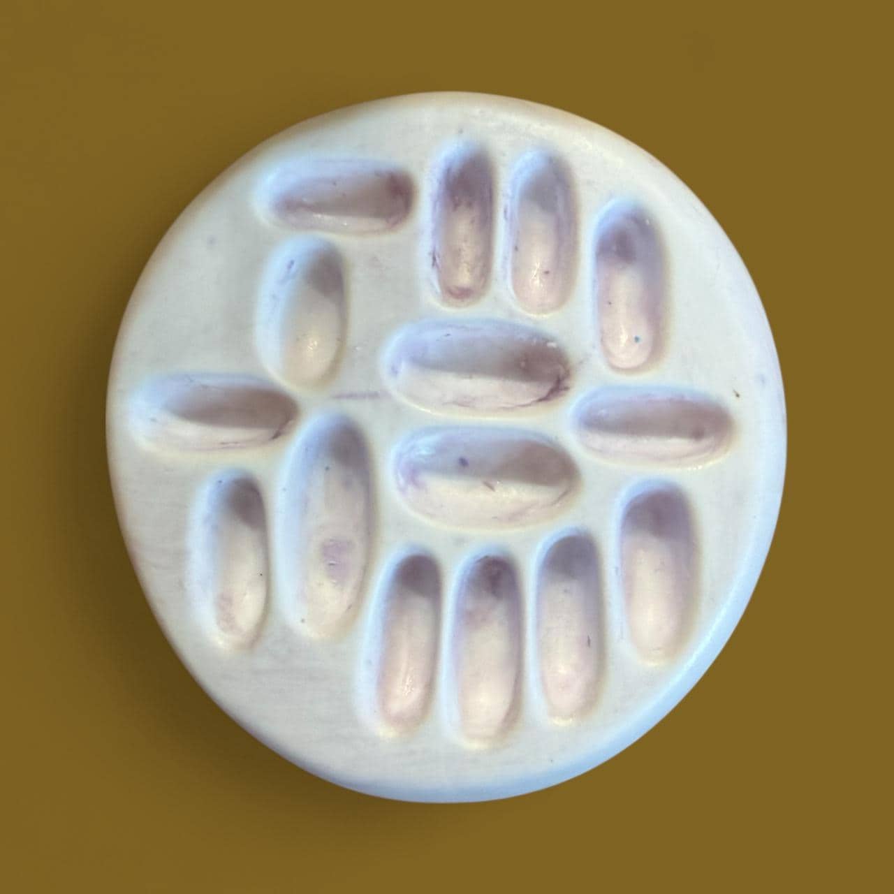 Flat Ceramic Ring Holder: Handmade Glazed Jewelry Tray for Dresser or Vanity