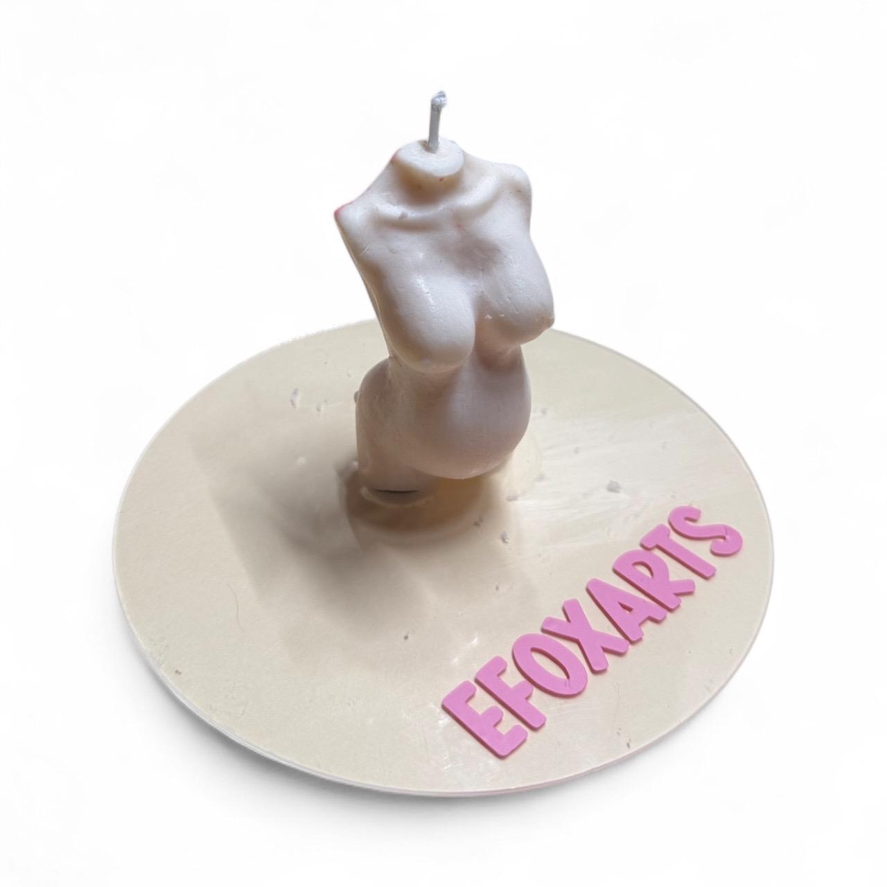 Handmade Pregnant Goddess Candle: Soy Wax Body Sculpture