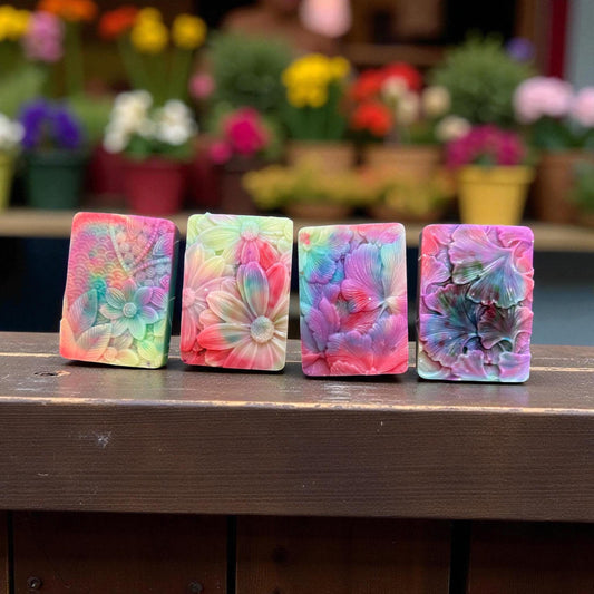 Handcrafted Rose Scent Soap Bar (comes in bundles of 4)  – Custom Colors Available